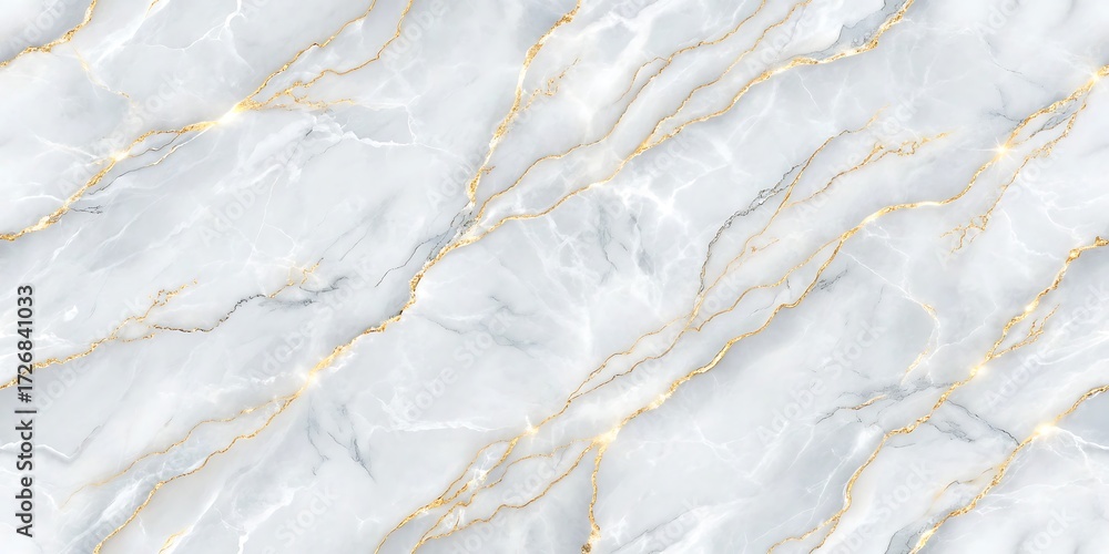Fototapeta premium Mockup White and Gray Marble Texture with Thin Gold Veins Diagonal Pattern background