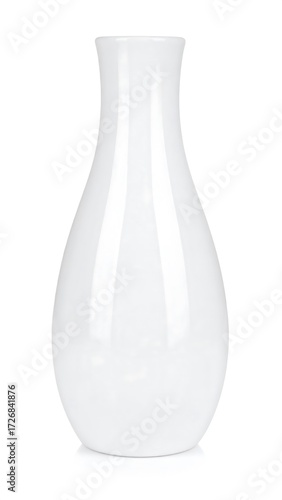 White vase on white background
