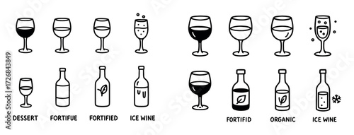 Wine Doodle Icons