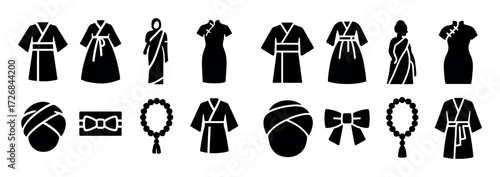 Oriental Clothing Icons