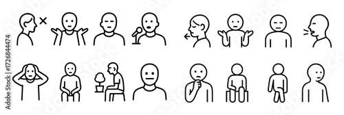 Minimalist Indifference Icons