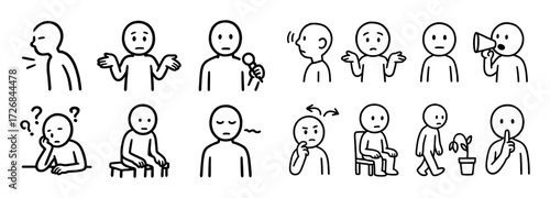 Indifference Doodle Icons