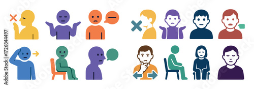 Indifference Icon Set