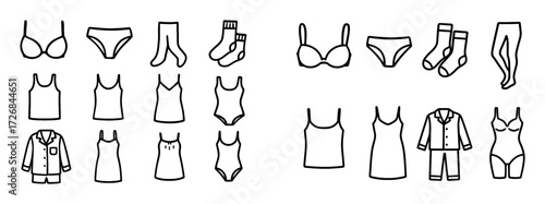 Doodle Underwear Organizer Icons