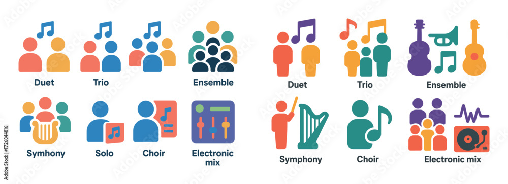 Colorful Music Icons