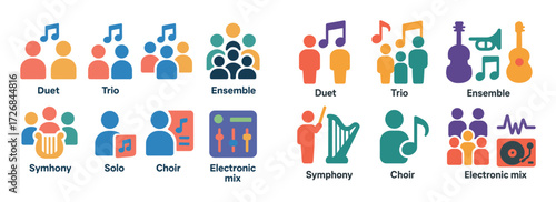 Colorful Music Icons