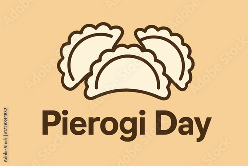 Pierogi Day Flat Vector Illustration with Food Icons