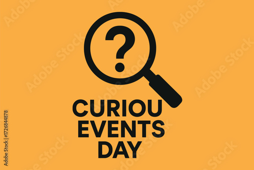 Curious Events Day Flat Vector Illustration with Question and Discovery Icons