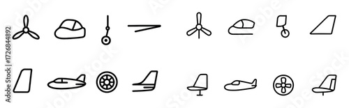 Minimalist Aircraft Icons