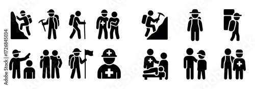 Mountain Climbing Icons