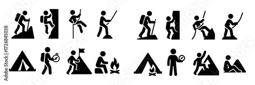 Mountain Climbing Icons