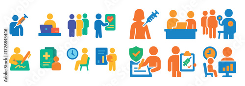 Vaccination Process Icons