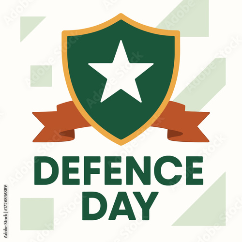 Defence Day r Illustration with Shield