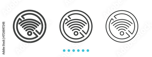 Smart Home Wi-Fi icon. Thin linen icon vector.