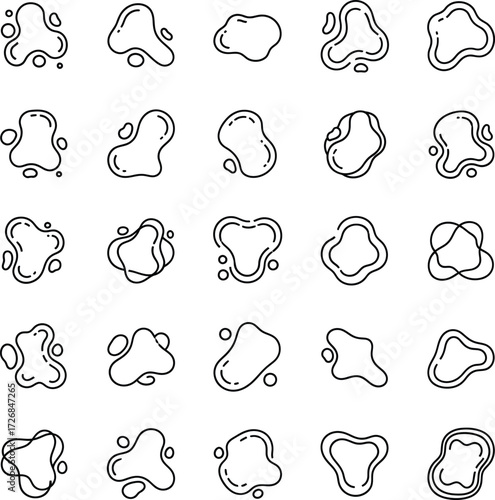 Abstract Blob Shapes & Ink Blots Vector Pack