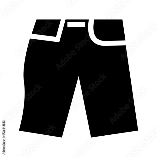 vector illustration of denim short