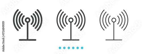 Smart Home Wi-Fi icon. Thin linen icon vector.