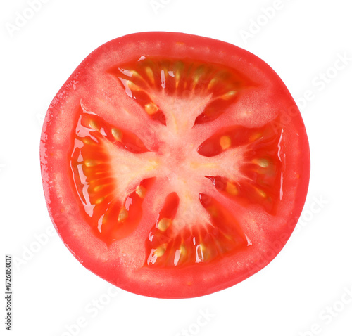 Wallpaper Mural Slice of fresh tomato isolated on white Torontodigital.ca