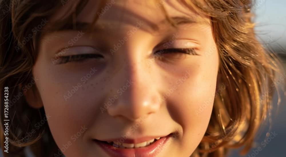 custom made wallpaper toronto digitalClose up portrait of a young girl with hazel eyes and freckles in soft sunlight outdoors looking forward