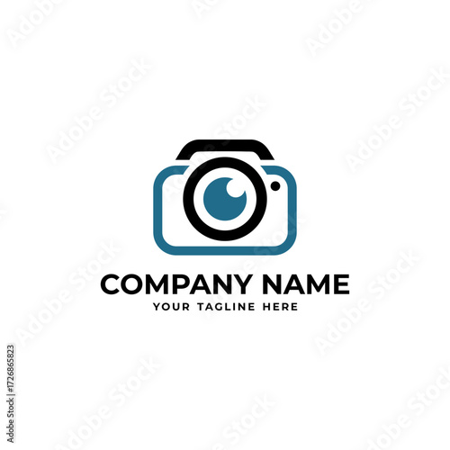 camera and photography logo design with lens