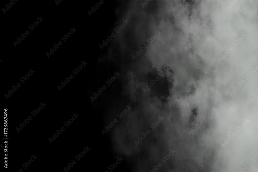 Fototapeta premium White smoke powder dust cloud isolated on transparent background abstract explosion particles texture overlay for graphic design art
