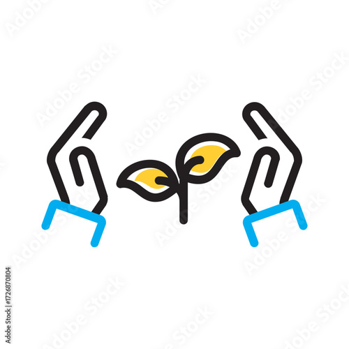 Vector multi color icon for Nuture