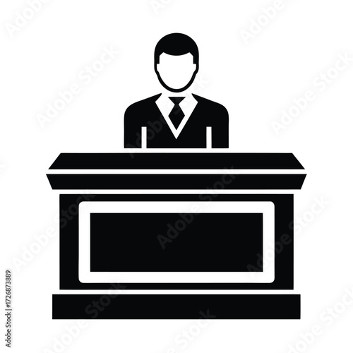 bank teller counter icon