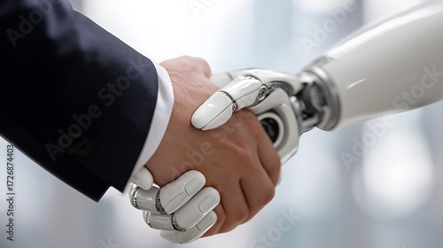 Handshake Between Human and Robotic Hand in Professional Setting
