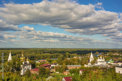 Top view of the ancient Russian town of Gorokhovets