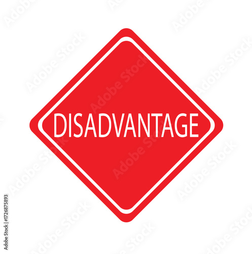  Grunge blue disadvantage word square rubber seal stamp on white background