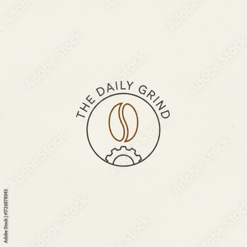 A minimalist logo for a coffee shop called The Daily Grind