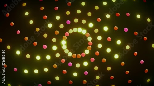 Abstract Neon LightsTunnel VJ Motion Background