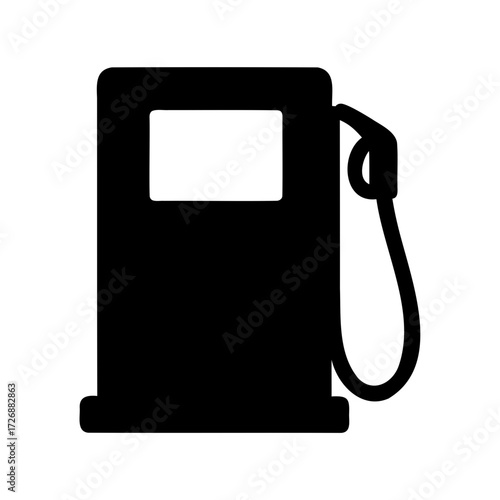 Silhouette of a gas pump for refueling vehicles at a gas station