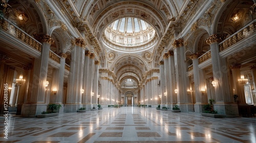 Wallpaper Mural Grand Golden Domed Historic Building Interior Cinematic HDR Architecture Torontodigital.ca