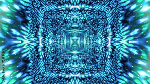 Abstract Neon LightsTunnel VJ Motion Background