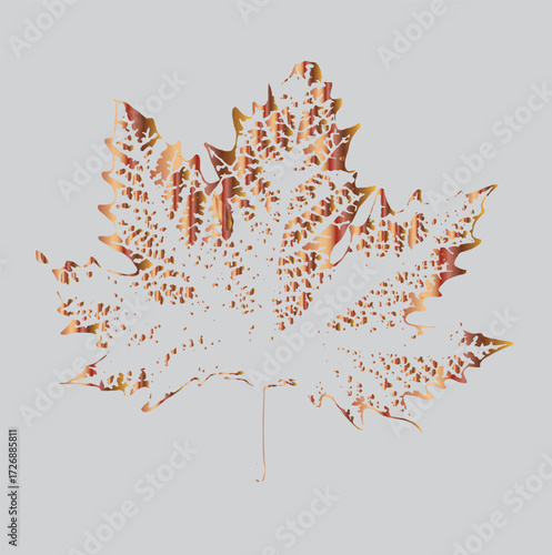 plane tree leaf vector icon background leaf