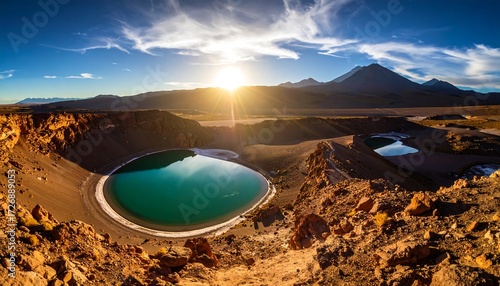 Stunning Andean landscape, vibrant colors