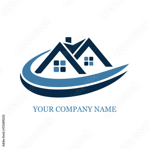Real Estate House Logo Design – Modern Property and Construction Symbol