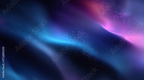 Abstract Colorful Light Waves on Dark Background for Technology and Science Visuals