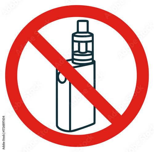 no vaping sign prohibition symbol