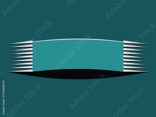 Teal banner vector graphic for declarative titles scalable eps illustration icon silhouette vector illustration white background