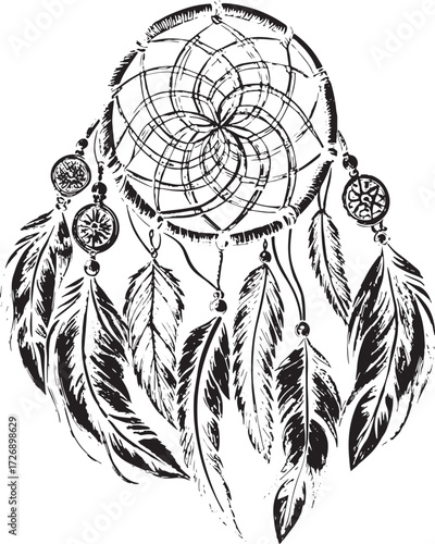 Black and white floral vector pattern seamless illustration drawing sketch