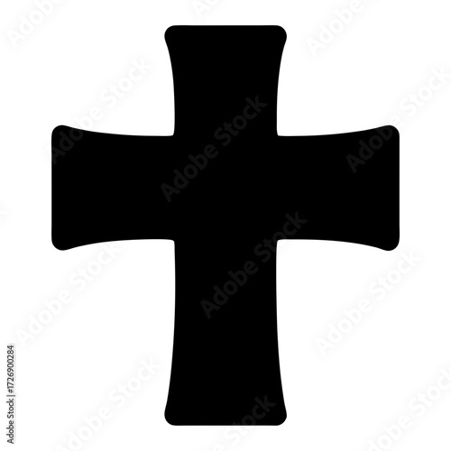 German Iron Cross representation emblem in stark black on white background image