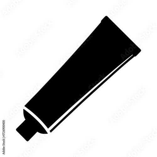 Black silhouette of a tube, representing hygiene and personal care product