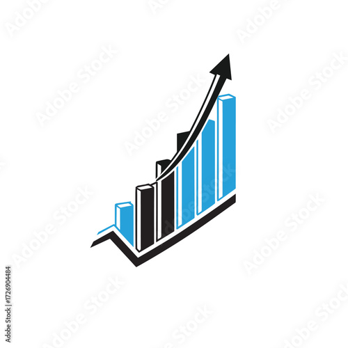 business graph with arrow