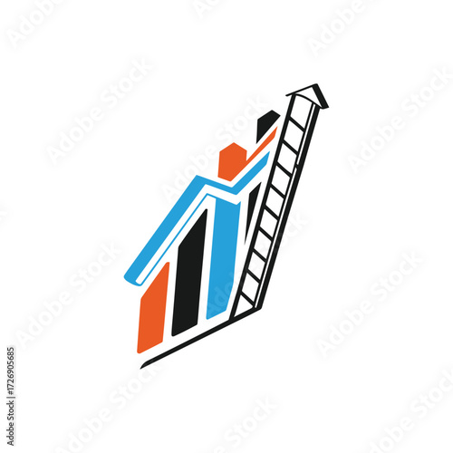 business graph with arrow