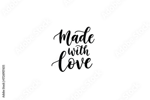 Creative design action made with love graphic minimalist environment inspirational viewpoint. Vector illustration