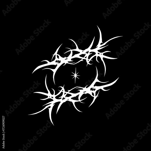 Abstract tribal eye tattoo design