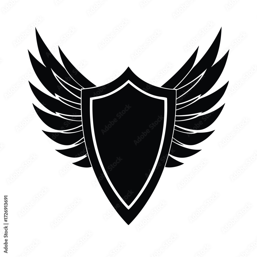 Obraz premium Shield With Wings Decoration