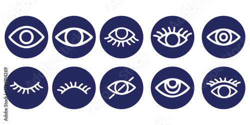 Visible icon In Flat and stroke Style Vector For App, UI, Websites. Black Vector Illustration.